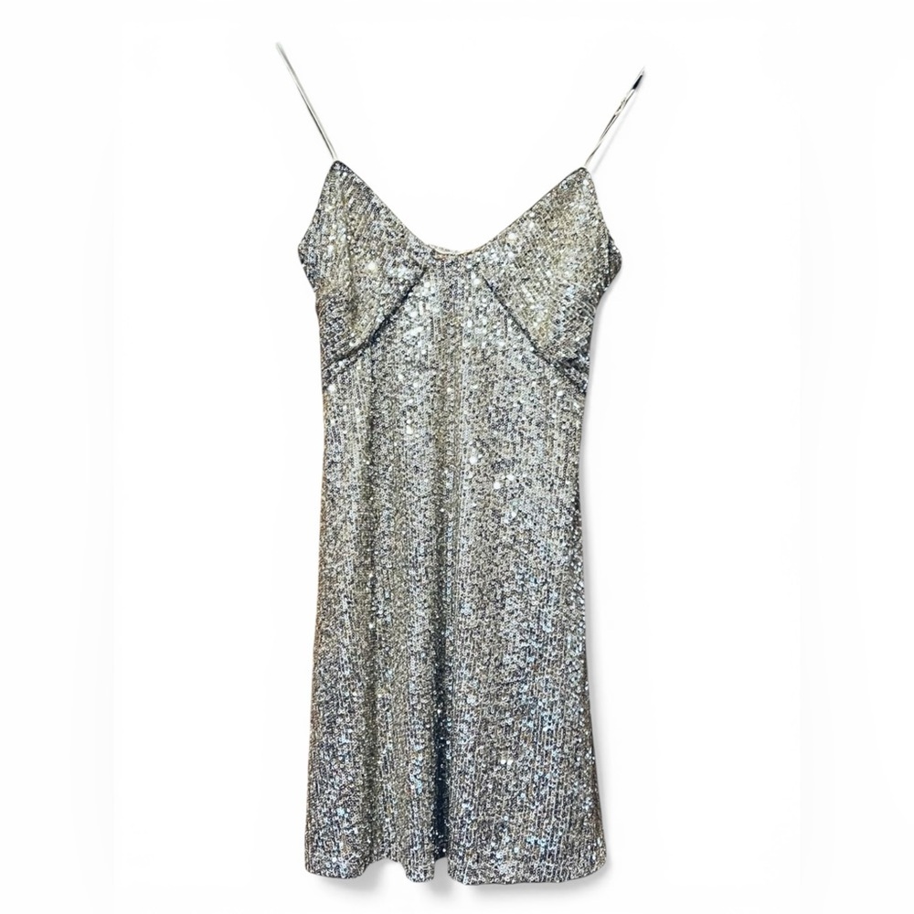 Mi Ami Gold Sequin Mini Dress – XS